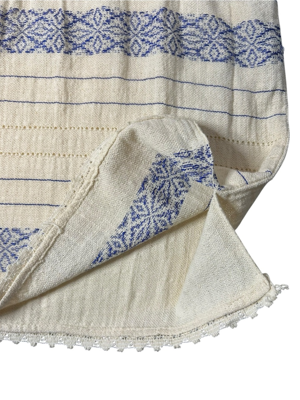Vintage Handmade Oaxaca Embroidered Bird Huipil Boho Cotton Top - Picture 9 of 15